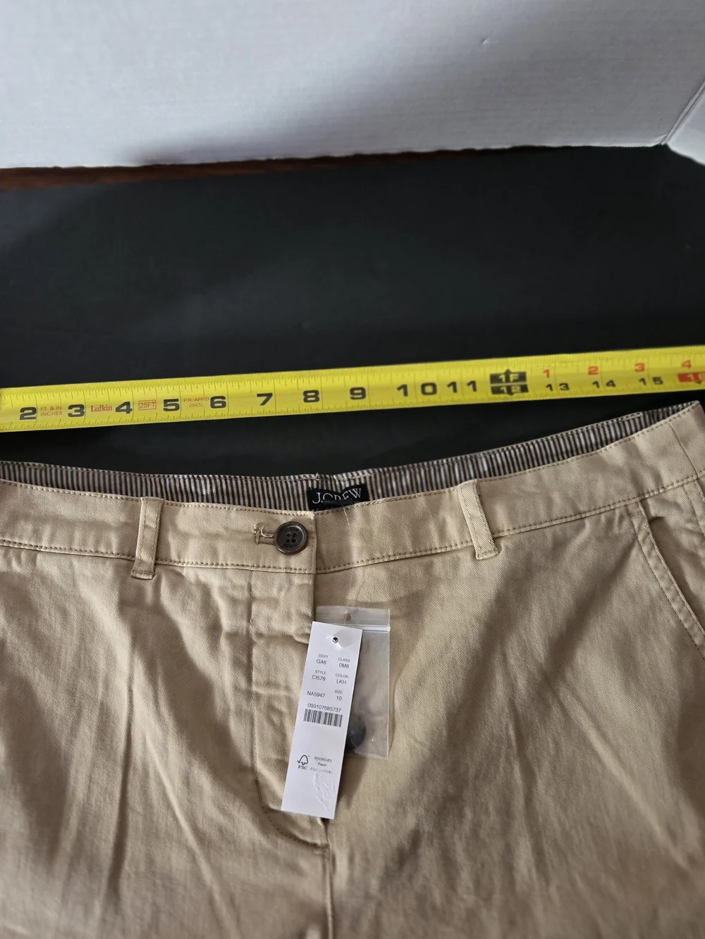 J. Crew Women's Khaki Casual Chino Shorts Size 10